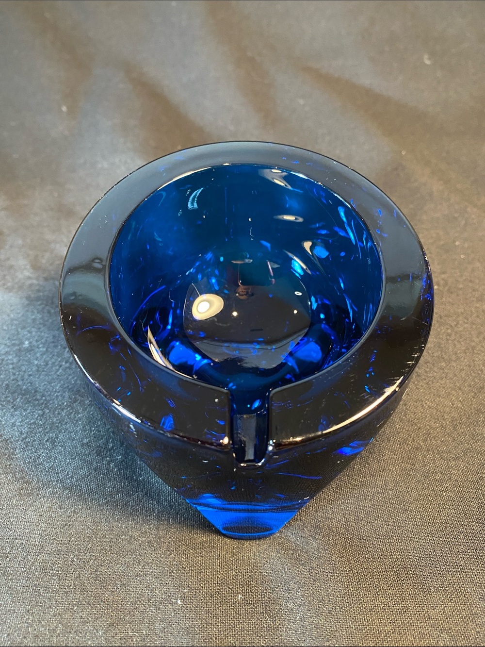 Viking art glass ashtray